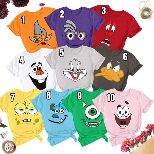 Magical Monsters Matching Shirt, Monsters Face Group Costume Tee, Monsters Characters Movie Matching Shirt, Family Trip Shirt