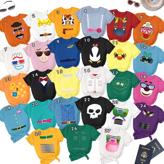 Discover Toy Costume Inspired Matching Shirt, Halloween Costume For Family Group T Shirt, Toy Characters Movie Gifts, Birthday Family Trip Tee