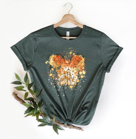 Mickey Fall Shirt, Disney Fall Castle Tee, Disney Halloween Party Shirt, Mickey Autumn Leaves Tee, MickeyPumpkin Tee, Disney Vacation Tee