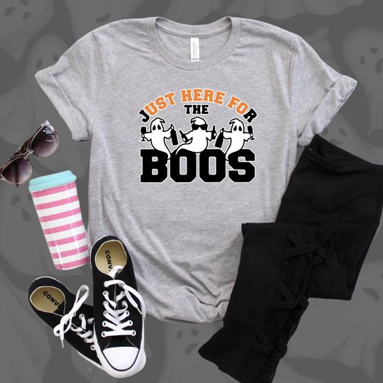 Discover Just Here for the Boos Funny Halloween Shirt , Halloween Boo Crew Tee , Cute Ghost Halloween Party Shirt , Halloween Sprit , Halloween Gift