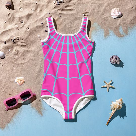 SPIDER GWEN STACY Inspired Kids Swimsuit Spider Girl One-Piece Swimsuit Cosplay Spidergwen Beach Pool wear superhero swimsuit, kids costume