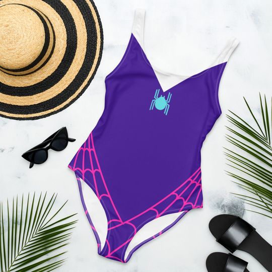 SPIDER GWEN STACY Inspired Spider Girl One-Piece Swimsuit Cosplay Spidergwen Beach Pool wear Alt Indie Bikini