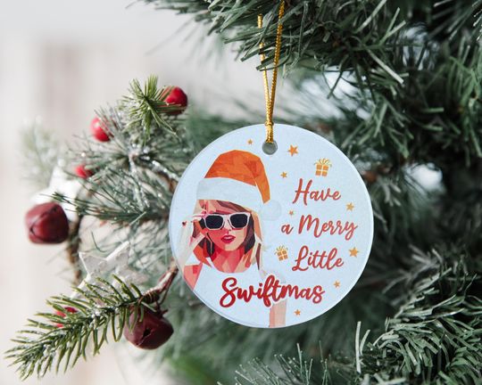 Discover Taylor Ornament - Merry Swiftmas - Ceramic Ornament