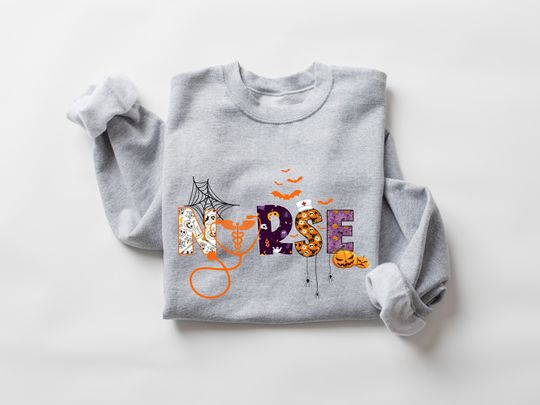 Discover Nurse Halloween Sweatshirt, Cute Nurse Halloween Sweatshirt, Halloween Costume