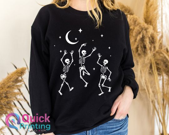 Discover Skeleton Dance Sweatshirt, Halloween Party Top, Dancing Skeleton, Halloween Sweatshirt