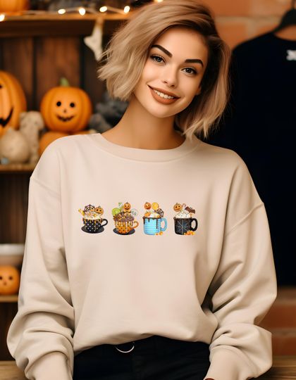 Discover Fall Coffee Sweatshirt, Cute Fall Sweatshirt, Halloween Sweatshirt, Fall Sweater