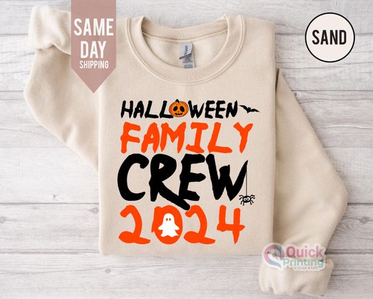 Discover 2024 Family Halloween Crew Sweatshirt,  Halloween Crew Family Top