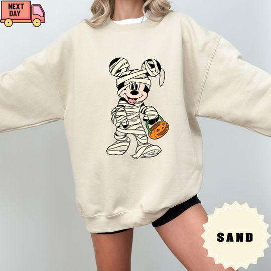 Discover Mickey mummy Sweatshirt Minnie mummy Hoodie, Mickey and Minnie Halloween Sweatshirt