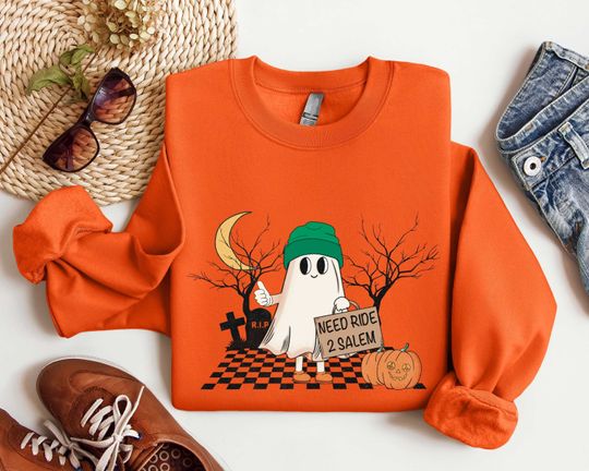 Discover Need Ride To Salem Sweatshirt, Salem Shirt, Halloween Sweatshirt