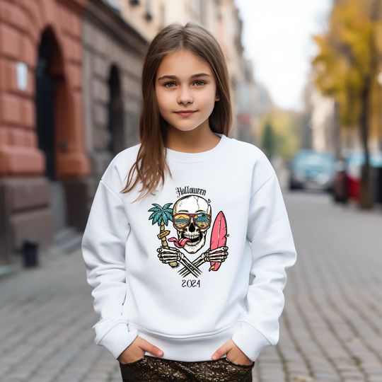 Discover Youth Crewneck Sweatshirt Halloween Skeleton Unisex Sweaters