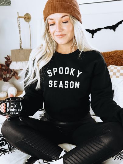 Discover Trendy Halloween Sweatshirt - Spooky Season Sweatshirt - Halloween Sweatshirt -