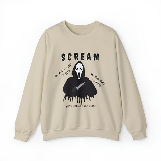 Ghostface hoodie - Scream hoodie - Halloween sweatshirt - Halloween gift