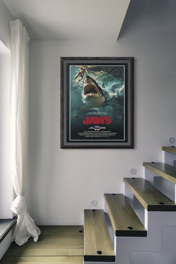 Discover Jaws Vintage Classic horror Movie poster - Movie Fan Collectibles - Vintage Movie Poster - Home Decor - Wall Art