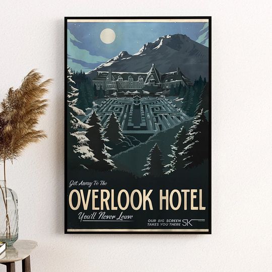 The Shining Poster Print Overlook hotel--Movie Poster, High quality Canvas Prints, Wall Art, Home Decor  Unframed