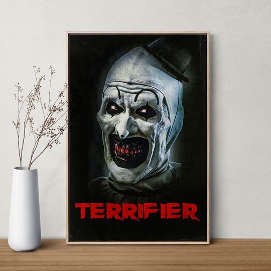 Terrifier Retro Movie Poster, Movie Wall Art, Canvas Poster Printing, Home Decor