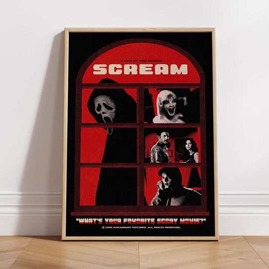 Discover SCREAM Horror Movie Poster, Poster Gift, Poster Collection, Wall art print, Home decor, High quality canvas print