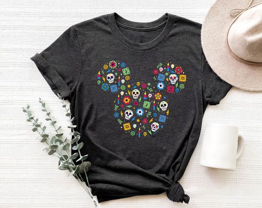 Discover Mickey Mouse Icon Da de los Muertos Day of the Dead Shirt Walt Disney World Shirt Gift Ideas Men Women