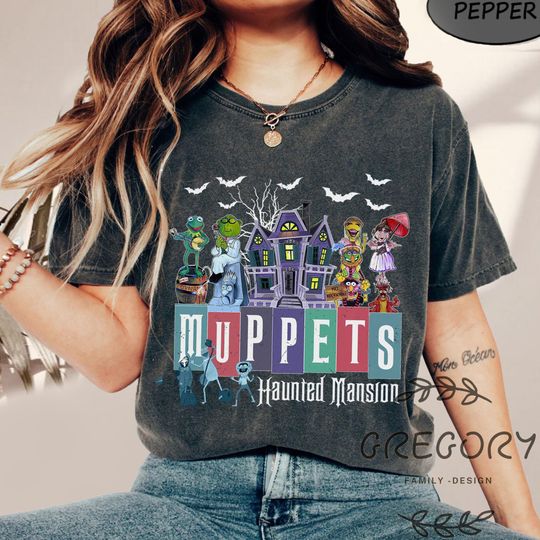 Discover Disney Muppets Show Custom The Haunted Mansion Comfort Colors Shirt, Stretching Room Shirt, Foolish Mortals Tee,Halloween Party Family