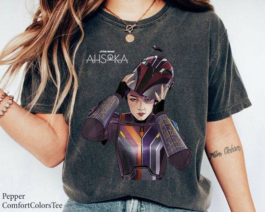 Discover Ahsoka Sabine Wren with Mandalorian Helmet Shirt, Family Matching Walt Disney World Shirt, Gift Ideas Men Women