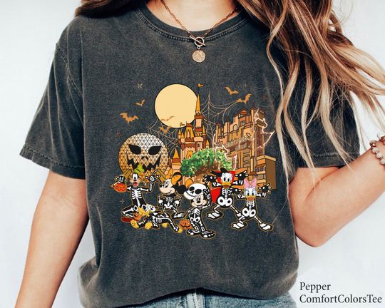 Discover Vintage Mickey & Friends Walt Disney World Halloween Shirt, Spooky Season, Mickey's Not So Scary Halloween Party 2024 Gift Ideas Men Women