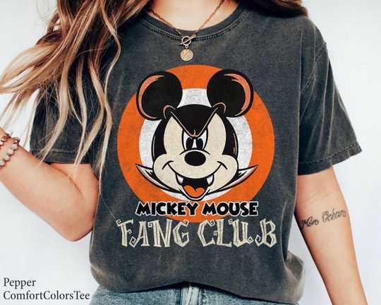 Discover Fang Club Mickey Mouse Halloween Shirt, Vampire Mickey's Not So Scary Halloween Party Walt Disney World Shirt, Gift Ideas