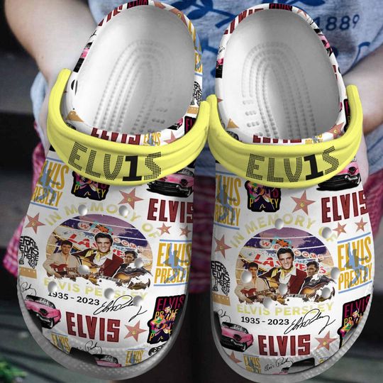 Elvis Presley Clogs, Elvis 2024 Gift For Fan, Elvis Tour Sandals, Rock Music Tour Sandals, Elvis King Of Rock Unisex Sandals