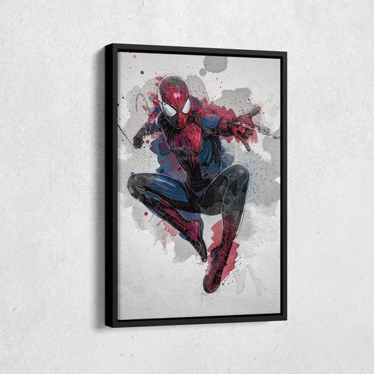 Spider-Man Poster Marvel Comics Framed Wall Art Home Decor Canvas Print Artwork