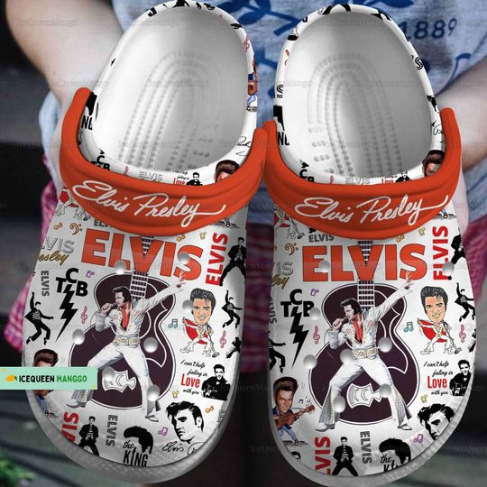 Elvis Presley Clogs, Elvis Presley Sandals, Elvis King Summer Shoes, Elvis 2024 Shoes, The King Merch Shoes, Elvis Fan Gift Shoes