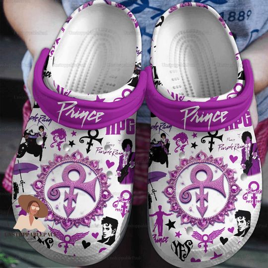 Discover Prince Purple Shoes, Prince Purple Men Sandals, Prince Summer Shoes, Prince Pur Rain Shoes, Pur Rain Sandals, Halloween Gift