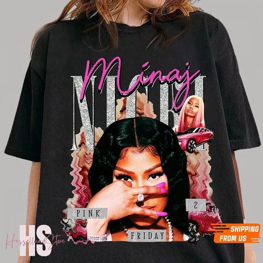 Retro Nicki Minaj Graphic Shirt, Nicki Minaj Pink Tour 2024 Shirt, Nicki Minaj Design Shirt, Nicki Minaj Gift, Rapper Graphic Shirt
