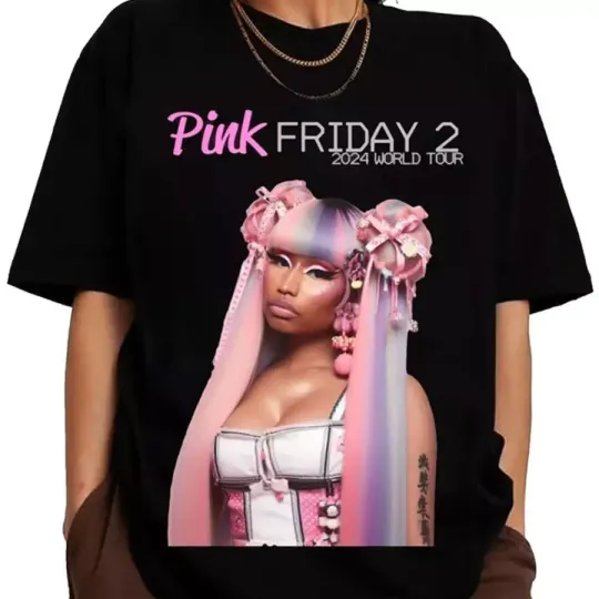 Nicki Minaj Tour 2024 T-Shirt, Nicki Minaj k Friday 2 Concert Shirt