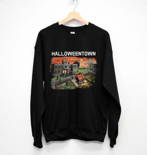Halloween Town Sweatshirt, womens Halloween sweatshirts