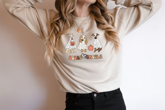 Discover Ghost Dogs Sweatshirt, Halloween Trick Or Treat Sweater, Spooky Dog Sweater