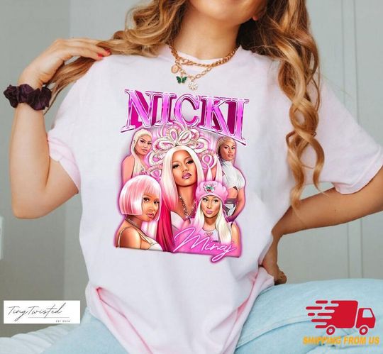 Nicki Minaj Shirt, Nicki Minaj Tour 2024 Shirt, Retro Nicki Minaj Design Shirt, Nicki Minaj Gift, Rapper Homage Shirt, Nicki Minaj Fan
