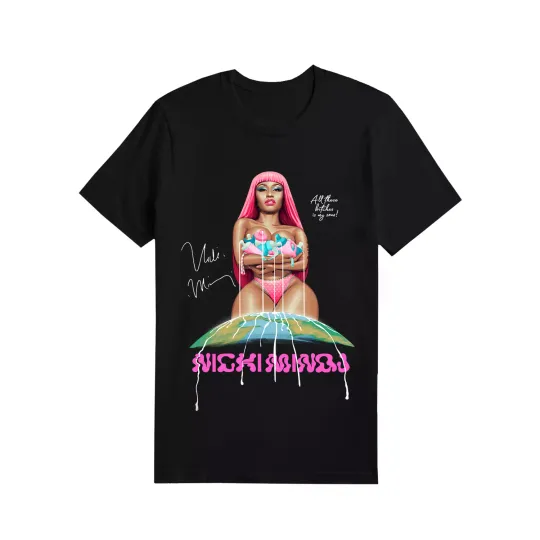 Discover Nicki WRLD Tour Nicki Minaj T-Shirt Short Sleeve Signed