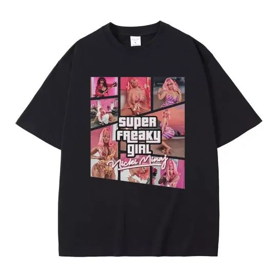 Super Freaky Girl Nicki Minaj Graphic Print Tshirt Men Women Hip Hop Casual T-shirt
