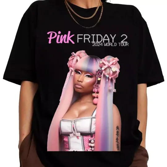 2024 Nicki Minaj Tour T-Shirt  Nicki Minaj Pink Friday 2 Concert Shirt  Nicki Mi