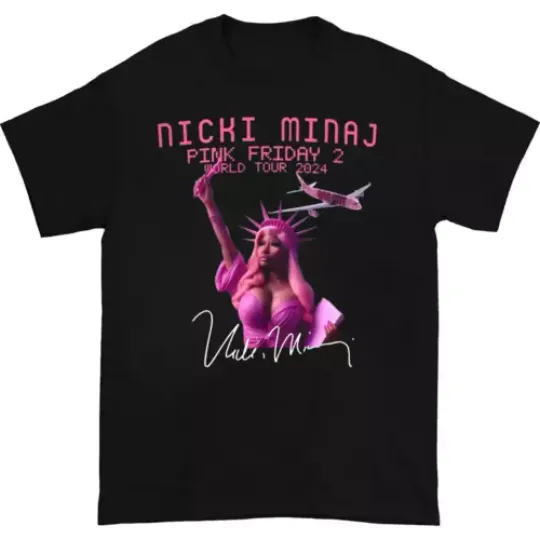 Discover Rare Pink Friday Nicki Minaj Tour 2024 Collection Gift For Fan Unisex T-shirt