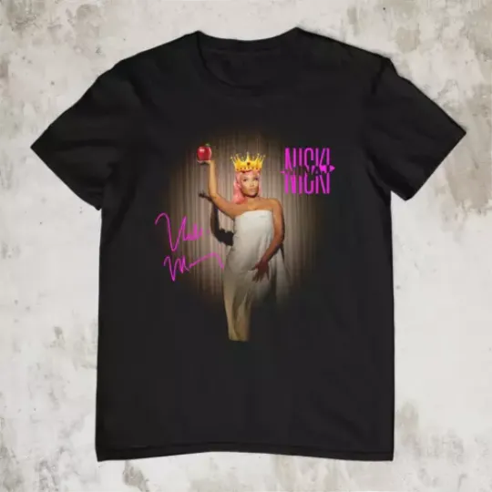 Happy Brithday Nicki Minaj T-Shirt Short Sleeve FUNNY Black Unisex