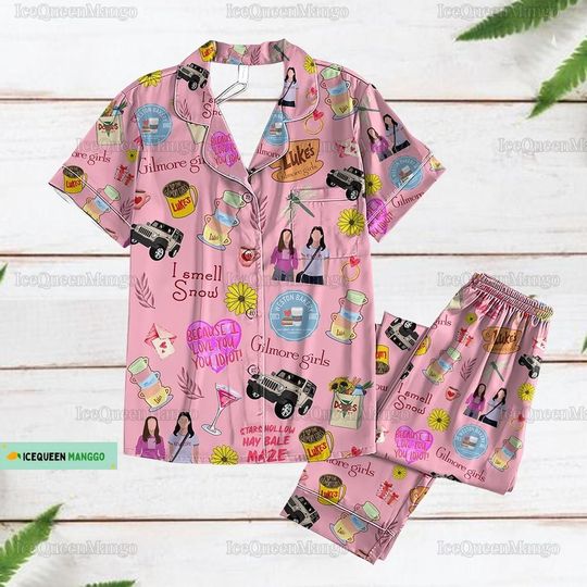 Gilmore Girls Pajamas, Gilmore Girls Shirt, Stars Hollow Pajamas Pants, Lukes Diner Women Pajamas, Lukes Coffee Halloween Pajamas