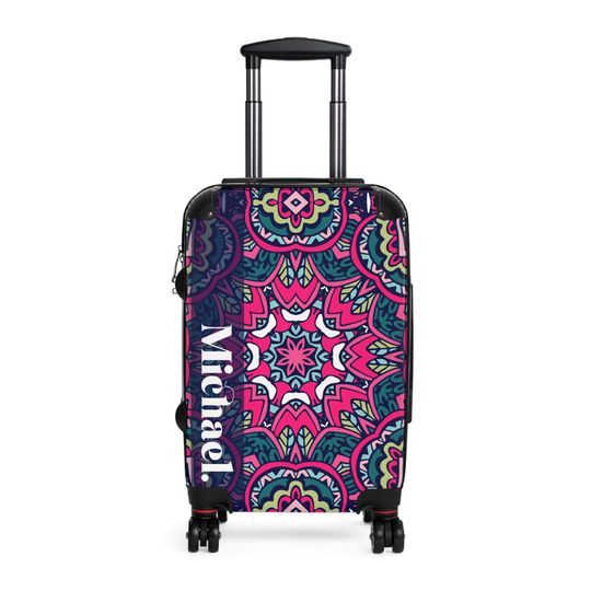 Custom Mandala Suitcase, Mandala Luggage, Travel Bag