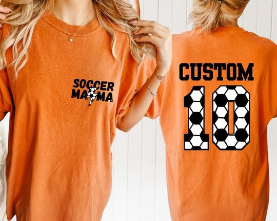 Comfort Colors Soccer Mama Shirt, Sports Mom Shirt, Gift Shirt For Sports Mom, Game Day Shirt, Custom Soccer Mom Shirt, Soccer Mom Life