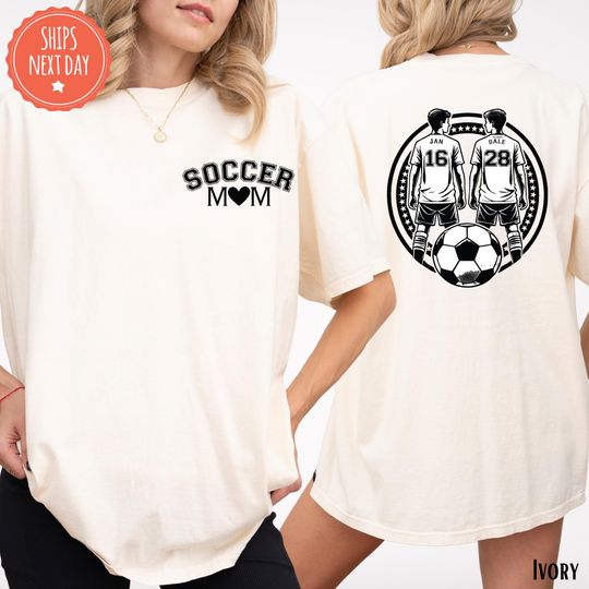 Personalized Soccer Mom Shirt - Soccer Mom Shirt - Custom Soccer Mom Shirt - Twins Soccer Mom Tshirt - Soccer Mom Gift - Mothers Day Gift