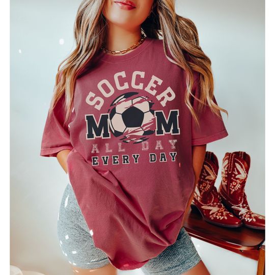 Discover Soccer Mom Fan Shirt, Fan tee for Soccer Mom, Comfort colors Soccer shirt, Gameday Tee for Soccer Mom, Mothers day gift, Soccer Mom Gift