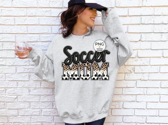 Discover Soccer Mom Sweatshirt, Black Leopard Soccer Mom Shirt,Transparent Shirt