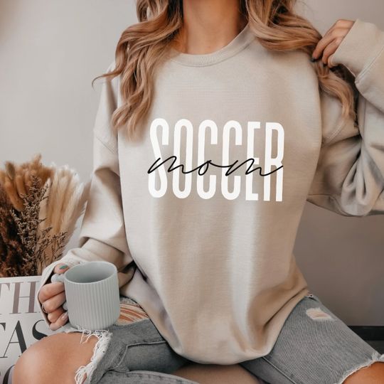 Discover Soccer Mom Crewneck Soccer Mom Sweatshirt Pink Soccer Mom Shirt Blue Soccer Mom Shirt Sand Soccer Mom Shirt Soccer Mama Sweatshirt