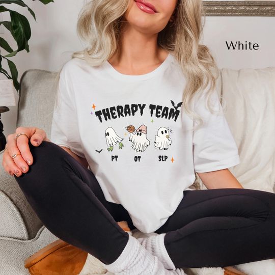 Discover Occupational Physical Speech Therapy Team Halloween Shirt, Therapist Ghost Sweatshirt