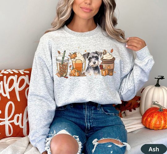 Discover Schnauzer Mama Dog Fall Halloween Shirt Gift for Dog Mom Person Sweatshirt