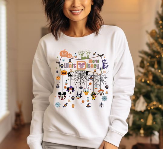 Discover Comfort Colors Mickey And Friends Halloween Sweatshirt