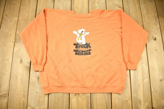 Vintage 1980s Trick Or Treat Halloween Raglan Crewneck Sweatshirt